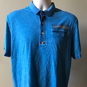 VOIZ The Original (M) Blue Pocket Polo Shirt
